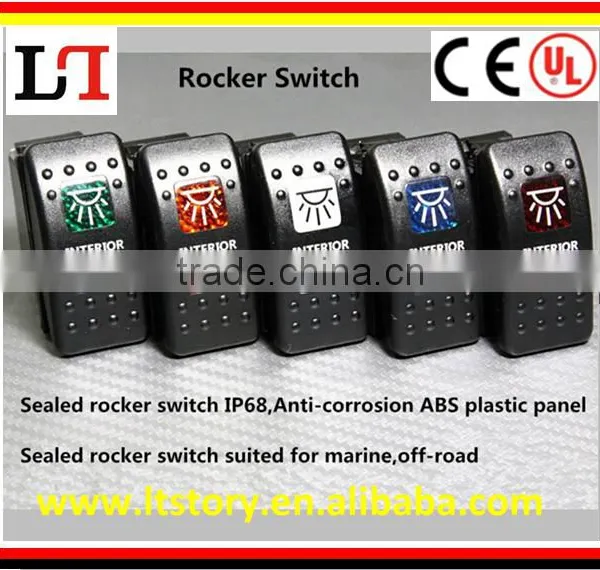 Motorcycle LED Light Waterproof Rocker Switch Printed photo-2