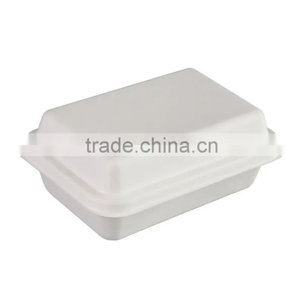 Biodegradable Sugarcane 800ml Food Container With Lid HR18 photo-4