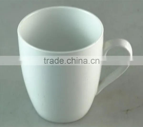 Cheap Stocked White Round Ceramic Cup ,coffee Cup With Handle photo-2