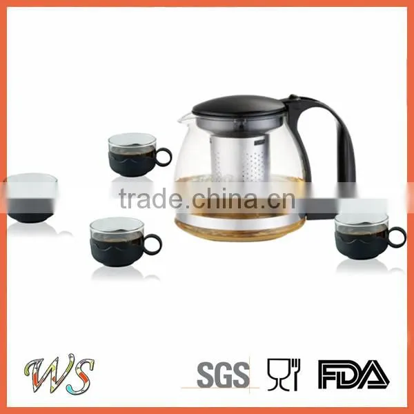 Heat Resistant Glass Tea Pot With Filter Glass Tea Kettle photo-3