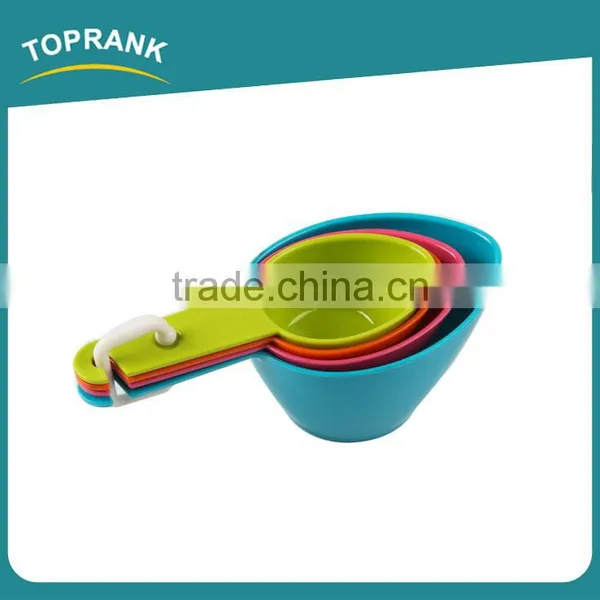 Toprank Colorful 4Pcs Measuring Cups and Spoons Set Plastic Measuring Tea Coffee Spoons In Various Sizes Measuring Scoop Set photo-3