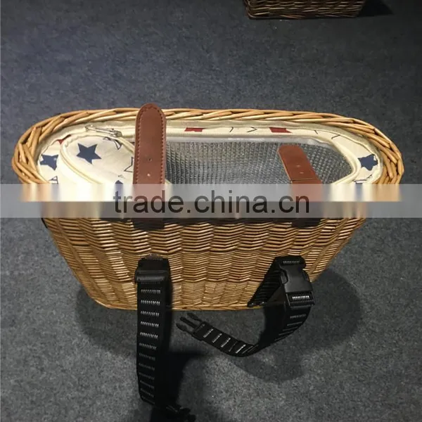 Hot Sale Wholesale Wicker Woven Delicate Front Bike Bicycle Basket for Dogs Pets photo-4