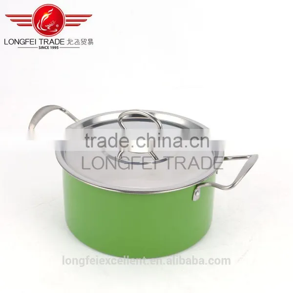 2016 3pcs Stainless Steel Color Steel Handle High Pot Set photo-4
