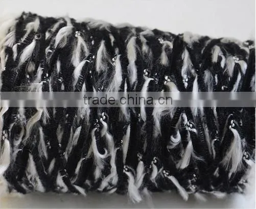 100%Dope Dyed High Quality Polyester Fancy Feather Knitting Yarn photo-4