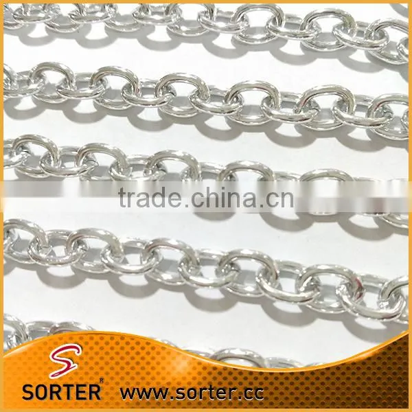 Non Tarnish Aluminum Silver Cable Bulk Chain 15x11mm Links photo-2