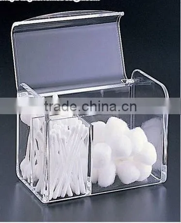 Clear Acrylic Cotton Ball and Swab Holder Case/ Cotton Ball Container photo-3