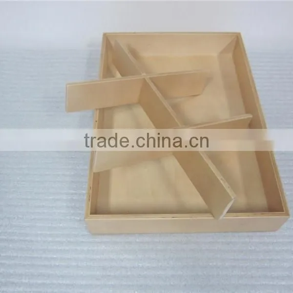 Divided Solid Wood Tea Box Handmade Wooden Box photo-6