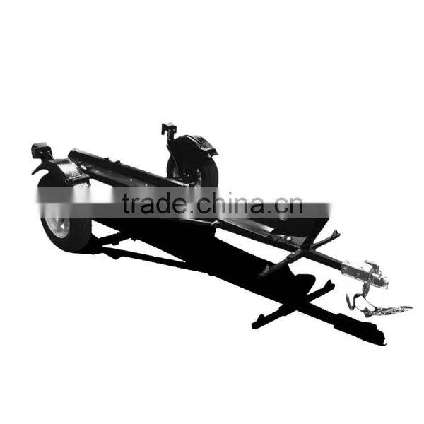 Single-Rail Folding Enclosed Motorcycle Pull Behind Utility Cargo Trailer photo-4