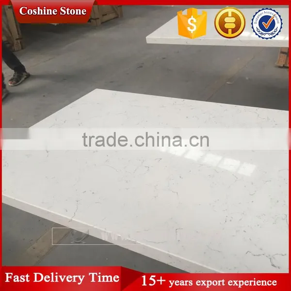 Jianfa Carrara White Quartz Stone Kitchen Countertop photo-4