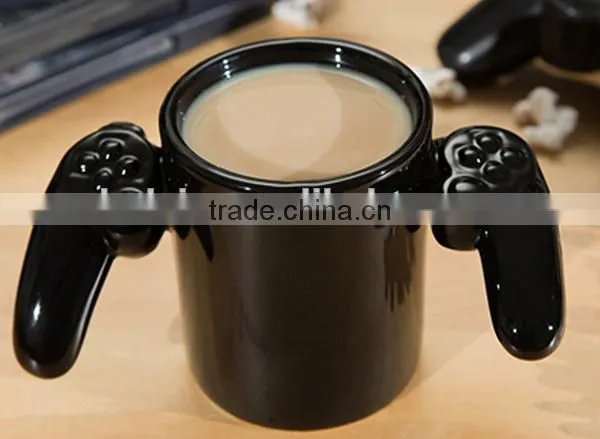 Ceramic Novelty 3D Game Button Double Handle Mugs photo-4