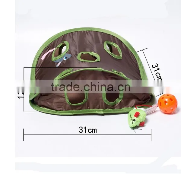 Pet Cat Mice Intelligence Play Toys Bell Tent With 9 Holes Cat Play Tunnel photo-4