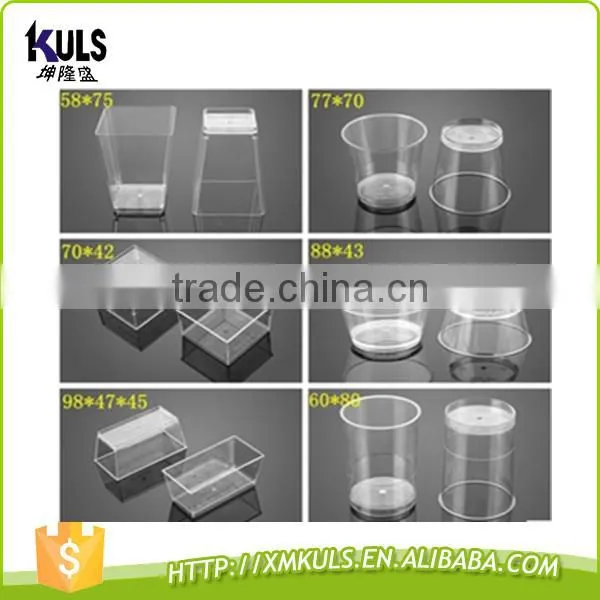 Food Grade Disposable Dessert Ice Cream Container Plastic Cup Square Round Special Shape Dessert Cups photo-2
