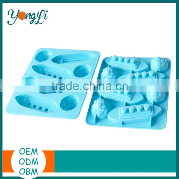 DIY Silicone Rubber Warship Shape Cake Mold Bakery Equipment photo-2