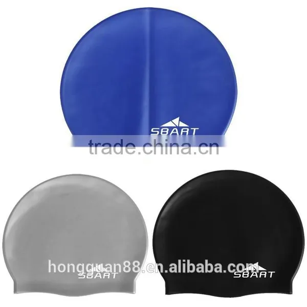 Rainbow Customized Design and Printed Long Hair Silicone Swim Cap photo-2