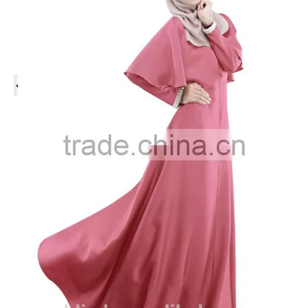 Abaya Islamic Muslim Cocktail Womens Long Sleeve Vintage Long Maxi Dress photo-2