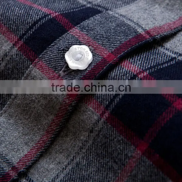 Bospoke Autumn Middle School Uniform Plaid Flannel Shirt photo-5