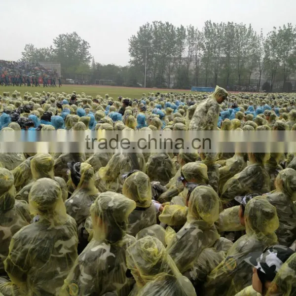 Fashional PE Disposable Emergency Poncho Bulk photo-3