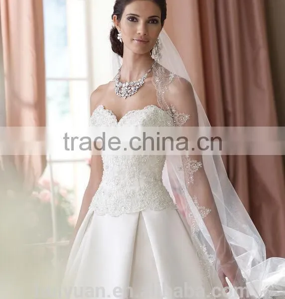 White High Quality Ball Gown Lace Sleeveless Sweetheart Victorian Lace Wedding Dress Robe de Mariage photo-3