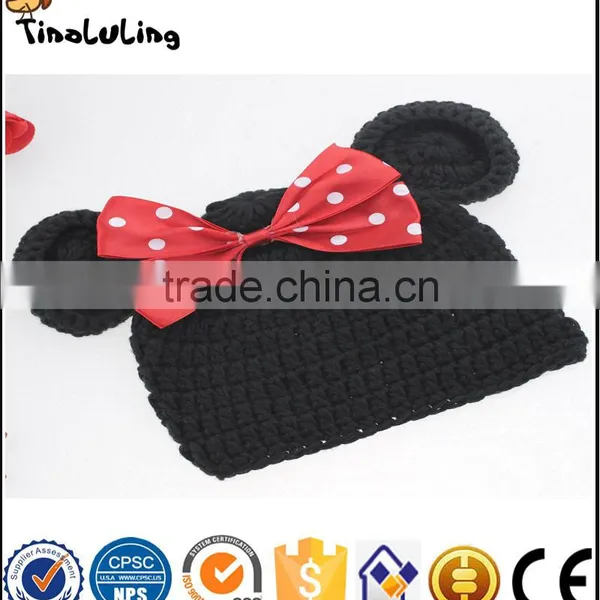 Tinaliuling Newborn Baby Costume Infant Knit Mouse Outfits Photo Props photo-2