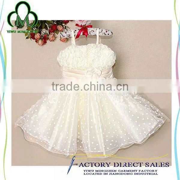 Lovely Child Tulle Flower Pattern Puffy Summer Cute Dress for Baby Girl Dresses photo-5