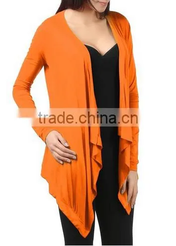Plus Size Women Clothing Stretch Fabric Draping Long Sleeve Open Cardigan 2016 Women photo-3