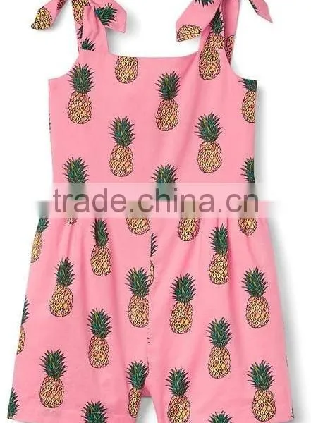 New Fashion Girl Jumpsuit Princess Pineapple Bow Romper Kids Girl Jumpsuit photo-4