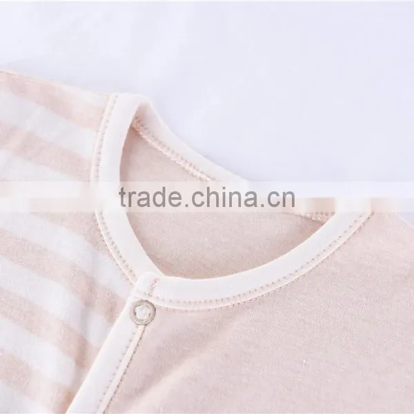 Organic Cotton Baby Rompers Long Sleeve Baby Sleepwear photo-3