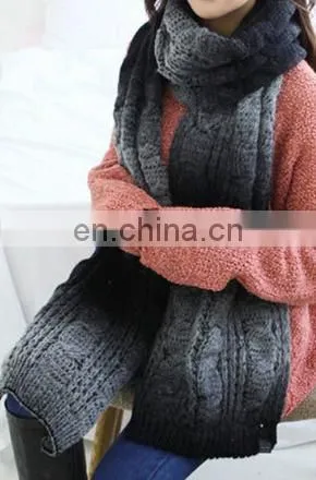 Woolen Knitting Colorful Long Scarf Trending Scarves Women Winter Popular Warmer Fashion Scarves photo-5