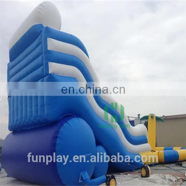 HI Blue Color Childern Inflatable Jumping Slide PVC Water Slide With Pool photo-2