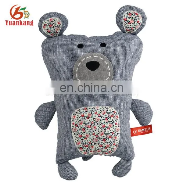 Plush Lovable Grey Fabrics Bear Soft Stuffed Toy
