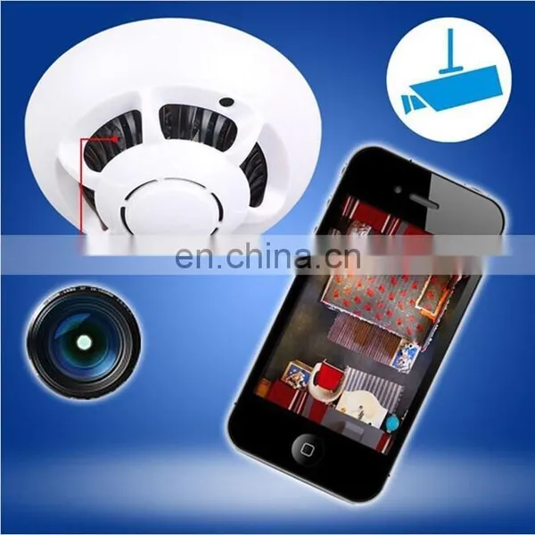 Smoke Detector UFO Spy WiFi Wireless IP Hidden Camera Cam DVR Video Recorder P2P for IPhone Ipad Android Phone