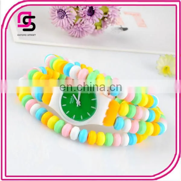 2014 Yiwu Manufacturer Silicone Wrist Watch Multilayer Silicone Sport Watch