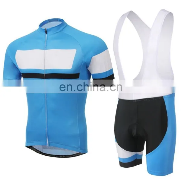 2015 Yihao Assurance Blue New Cycling Bike Short Sleeve Clothing Bicycle Sports Wear / Jersey / Bib Shorts Sets photo-3