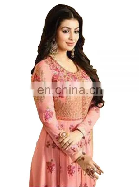 Occasion Party Wear Anarkali Suits Semi Stitched Suits Dress Material 2017 photo-2