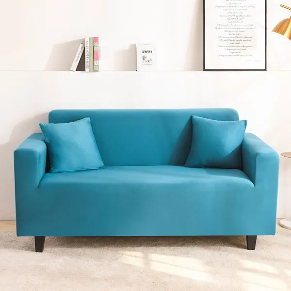 Black Brushed Elastic Stretch Sofa Cover Couch Cover Sofa Slipcovers photo-3