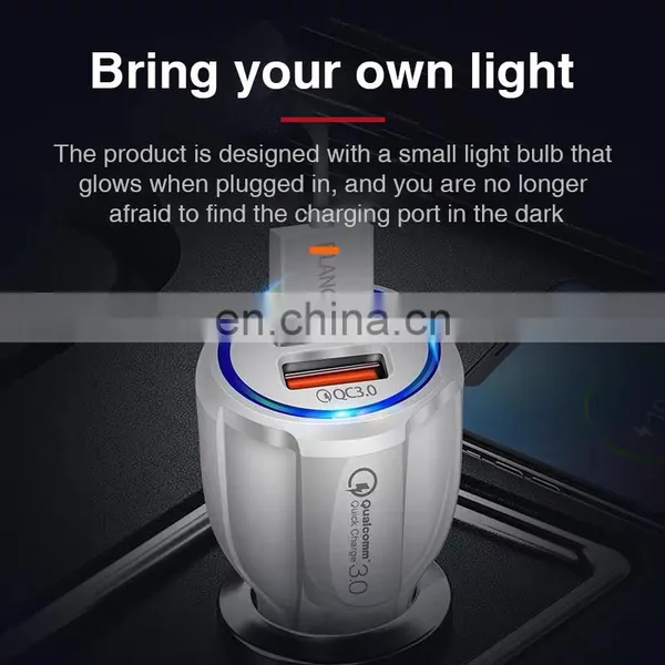Usb Car Charger Shenzhen 2020 New Arrival Factory Wholesale For Apple Iphone 11/6/7/8 Mobile Phone Qc 3.0 Usb Charger photo-3