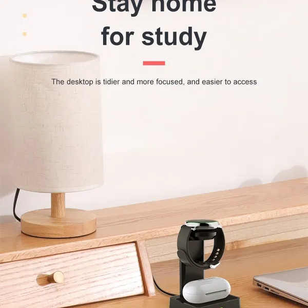 2 in 1 Wireless Charger for Samsung Watch3 Active2 LET Blluetooth Galaxy Buds Fast Charger Stand photo-5