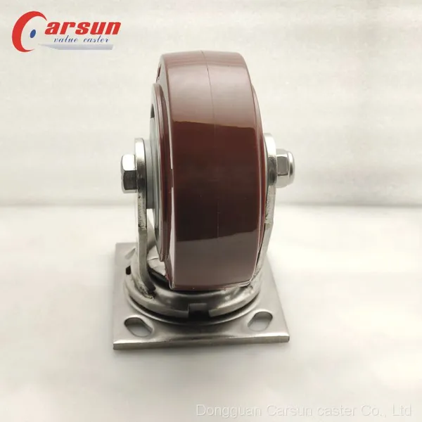 Wet Or Corrosive Environment Use Heavy Duty SS304 Caster 100/125/150/200mm Stainless Steel Castors Wheels photo-4