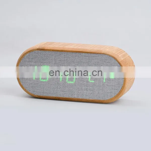 Creative Grandpa Men Mobile Bamboo Gift Table Small Digital Alarm Chime Clock Manufacturer for Living Room photo-3