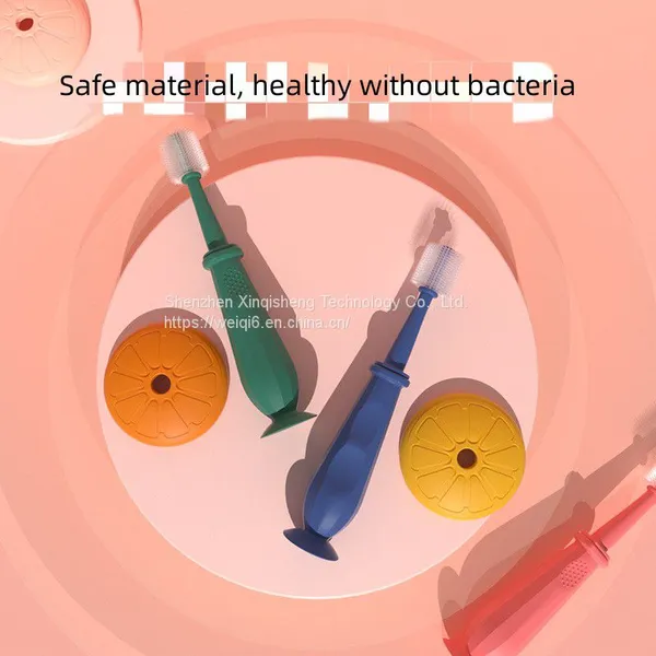 360 Degree Rotating Cleaning Toothbrush Baby Silicone Toothbrush Waterproof Oral Care Teeth Whitening Manual Silicone Toothbrush photo-4
