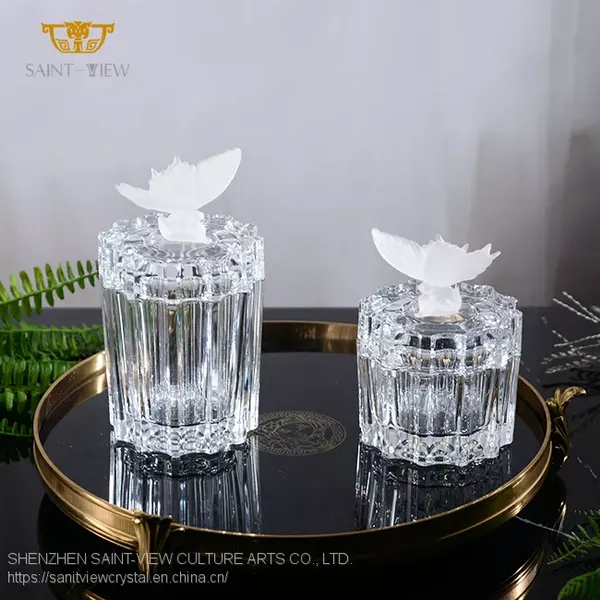 Kitchen Set Spice Box Canister Coffee Tea And Sugar Storage With Handle Boukhor Oud Crystal Glass Jars photo-4