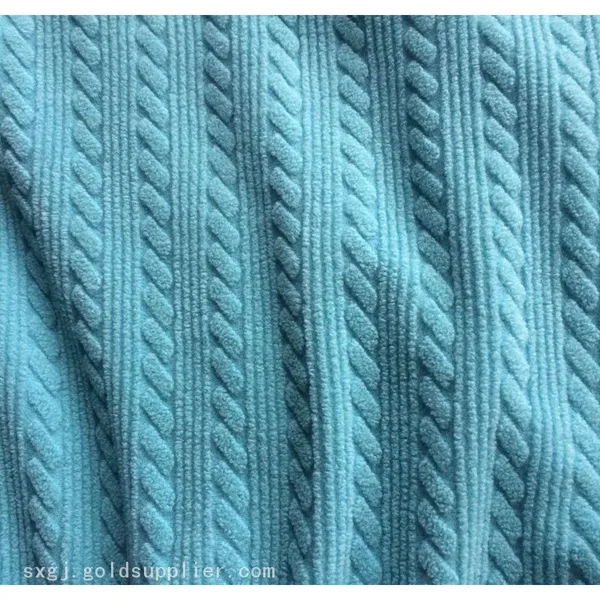 Mini Jacquard Polyester Polar Fleece Fabric photo-2
