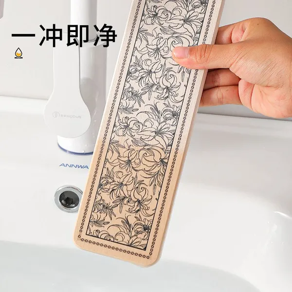 Custom Printed Stone Bath Mat Set, Diatomite Coaster, Soap Tray, Faucet Mats photo-5