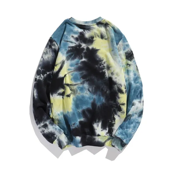 Manufacturer Wholesale Custom Cotton French Terry Men SweatShirts Tie Dye Crew Neck Jumper Sweatshirts photo-5