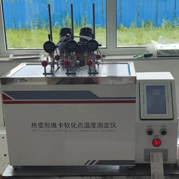HST-HDTV3003S HDT / Vicat Softening Point Temperature Tester Plastic and Rubber Pipe Material Testing photo-4