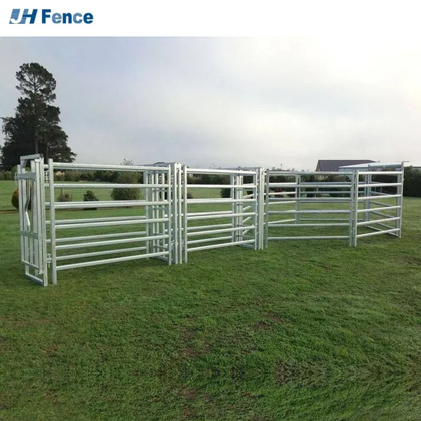 Livestock Farm Fence Panel Coated Steel Horse Sheep Cattle Stockyard Corral Panel With Yard Gate for Horse Pastures photo-2
