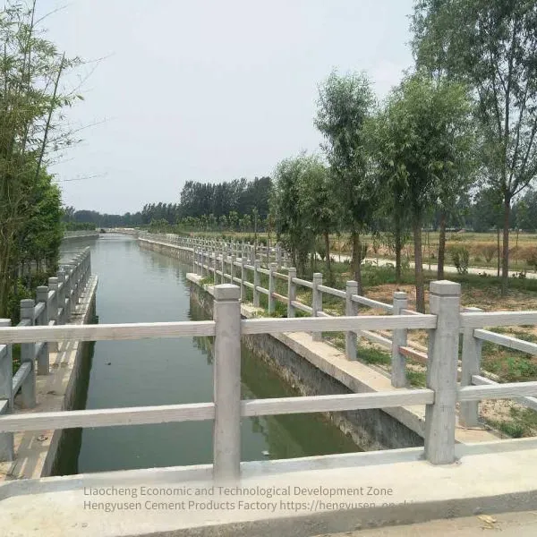 Imitation Wood Guardrail Facilities, Moulds for Imitation Wood Railings in River Landscape, Customized Installation