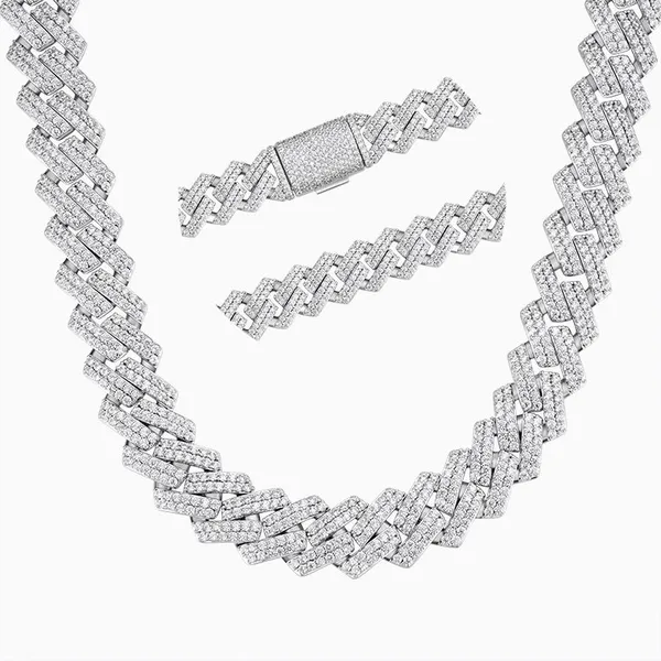 Shining Star Jewelry 12mm Ice Diamond Necklace Platinum Plated Men Cuban Chain photo-2