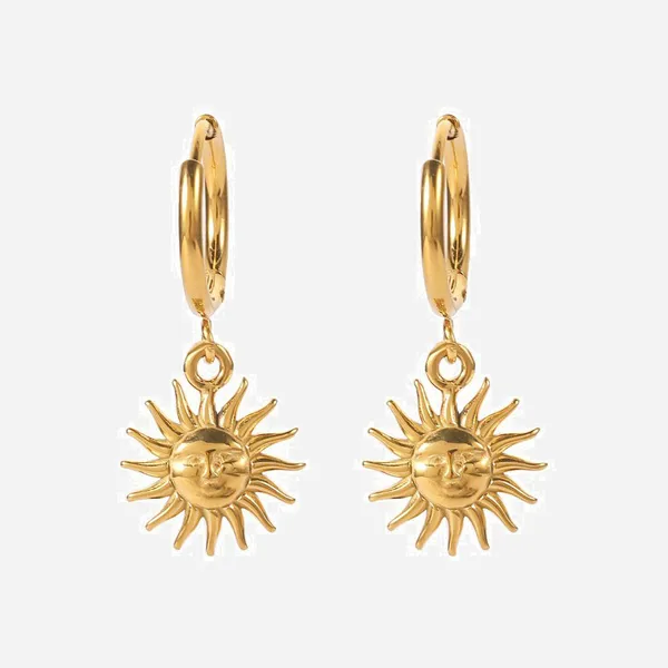 Summer Daisy Enamel Stainless Steel Earrings for Kids and Teens