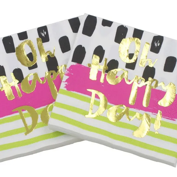 Ningbo PartyKing 20-Count 3-Ply Paper Luncheon Dinner Napkins For Christmas Birthday Party Joy photo-4
